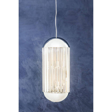 Orsina Kensington Chrome 6-Bulb Pendant Light with Clear Crystal
