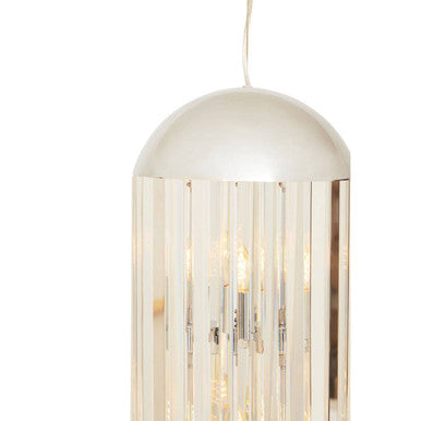 Orsina Kensington Chrome 6-Bulb Pendant Light with Clear Crystal