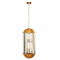 Orsina Kensington Bronze 6-Bulb Pendant Light with Crystal Panels