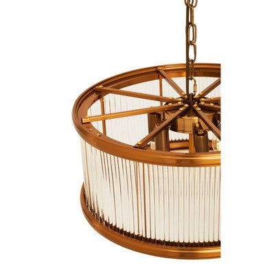 Orsina Kensington Townhouse 6-Bulb Bronze Drum Pendant Light