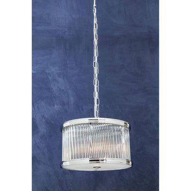 Orsina Kensington Townhouse 5-Bulb Pendant Light | Chrome & Fluted Glass