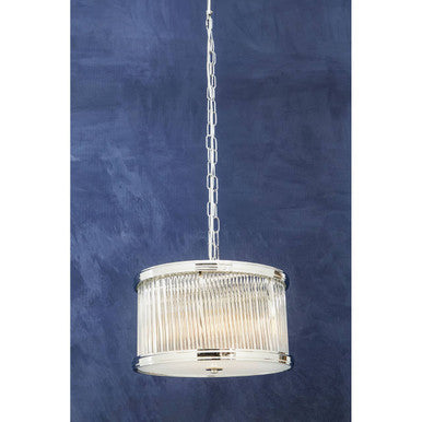 Orsina Kensington Townhouse 5-Bulb Pendant Light | Chrome & Fluted Glass