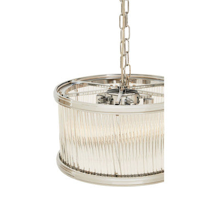 Orsina Kensington Townhouse 5-Bulb Pendant Light | Chrome & Fluted Glass