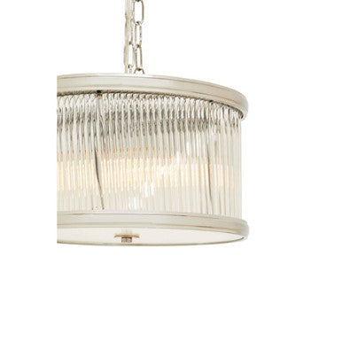 Orsina Kensington Townhouse 5-Bulb Pendant Light | Chrome & Fluted Glass