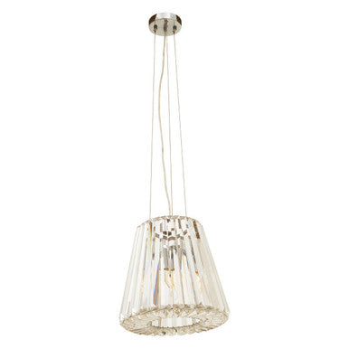 Orsina Kensington 3-Bulb Pendant Light – Chrome & Fluted Glass