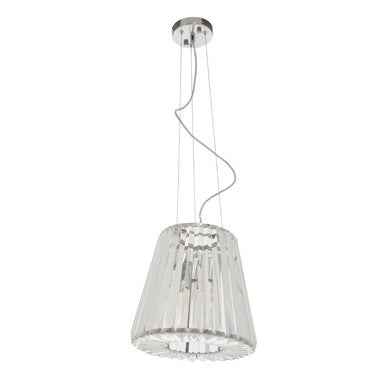 Orsina Kensington 3-Bulb Pendant Light – Chrome & Fluted Glass
