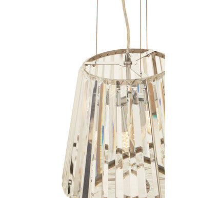 Orsina Kensington 3-Bulb Pendant Light – Chrome & Fluted Glass