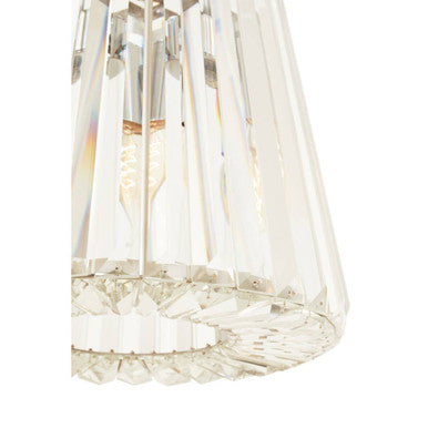 Orsina Kensington 3-Bulb Pendant Light – Chrome & Fluted Glass