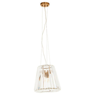 Orsina Kensington Townhouse 3-Bulb Bronze and Crystal Pendant Light
