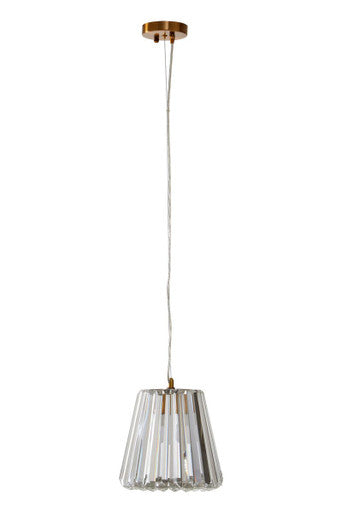 Orsina Kensington Bronze Pendant Light | Faceted Crystal Cone Lamp