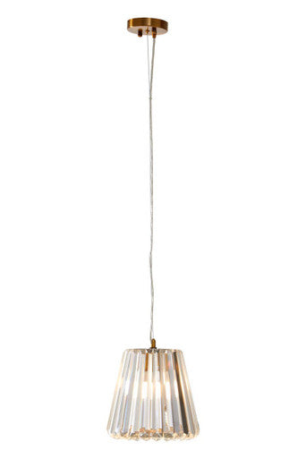 Orsina Kensington Bronze Pendant Light | Faceted Crystal Cone Lamp