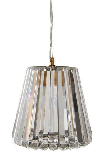 Orsina Kensington Bronze Pendant Light | Faceted Crystal Cone Lamp
