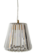 Orsina Kensington Bronze Pendant Light | Faceted Crystal Cone Lamp
