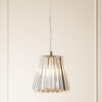 Orsina Kensington Bronze Pendant Light | Faceted Crystal Cone Lamp