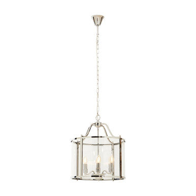 Orsina Hampstead 6-Bulb Chrome Pendant Light | Modern Glass Chandelier