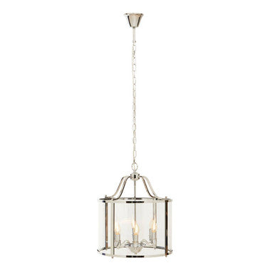 Orsina Hampstead 6-Bulb Chrome Pendant Light | Modern Glass Chandelier