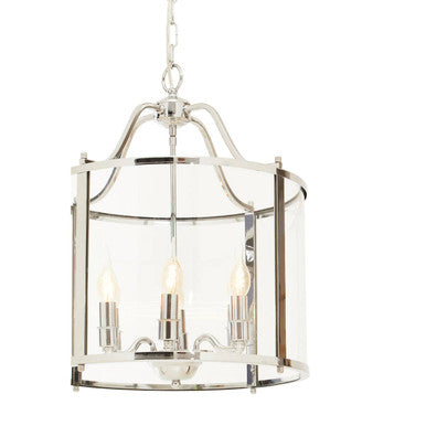 Orsina Hampstead 6-Bulb Chrome Pendant Light | Modern Glass Chandelier