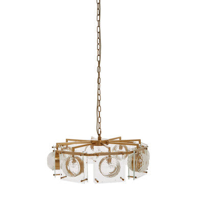 Orsina Kensington 8-Bulb Pendant Light – Mid-Century Bronze Chandelier