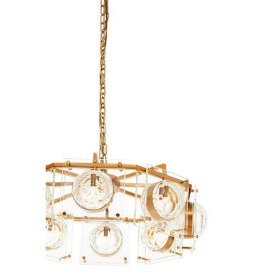 Orsina Kensington 8-Bulb Pendant Light – Mid-Century Bronze Chandelier