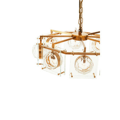 Orsina Kensington 8-Bulb Pendant Light – Mid-Century Bronze Chandelier