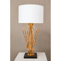 Orsina Kensington Townhouse Table Lamp – White Drum Shade & Marble Base