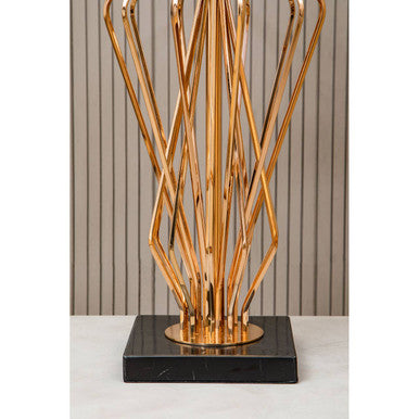 Orsina Kensington Townhouse Table Lamp – White Drum Shade & Marble Base