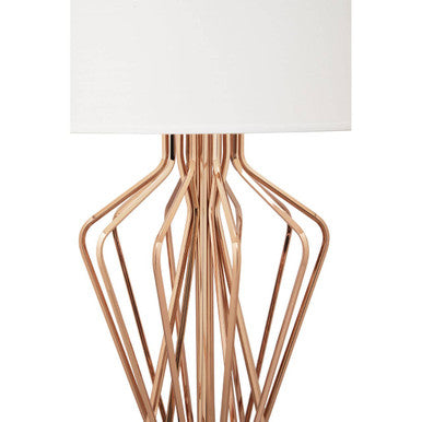 Orsina Kensington Townhouse Table Lamp – White Drum Shade & Marble Base