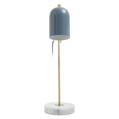 Orsina Newton Grey Shade Desk Lamp – Brass Frame with Marble Base