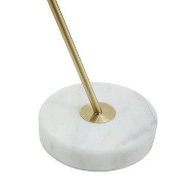 Orsina Newton Grey Shade Desk Lamp – Brass Frame with Marble Base