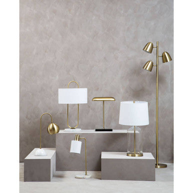 Orsina Newton Brass Desk Lamp | Black Marble Base Task Lighting