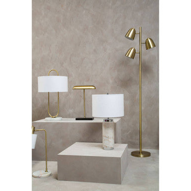 Orsina Newton Brass Desk Lamp | Black Marble Base Task Lighting