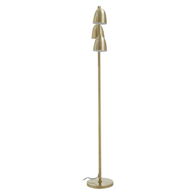 Orsina Newton Brass Floor Lamp – 3-Light Adjustable Gold Spotlight