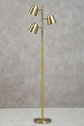 Orsina Newton Brass Floor Lamp – 3-Light Adjustable Gold Spotlight
