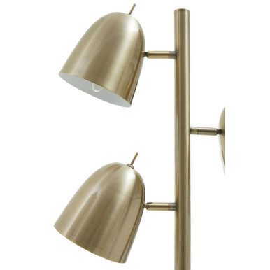 Orsina Newton Brass Floor Lamp – 3-Light Adjustable Gold Spotlight