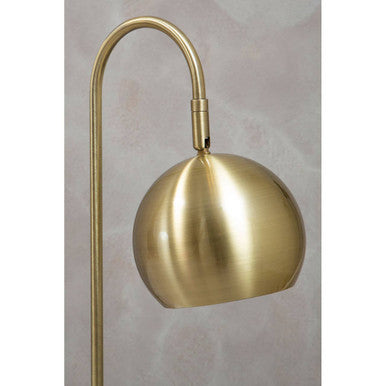 Orsina Newton Globe Desk Lamp – Gold Metal Shade & White Marble Base