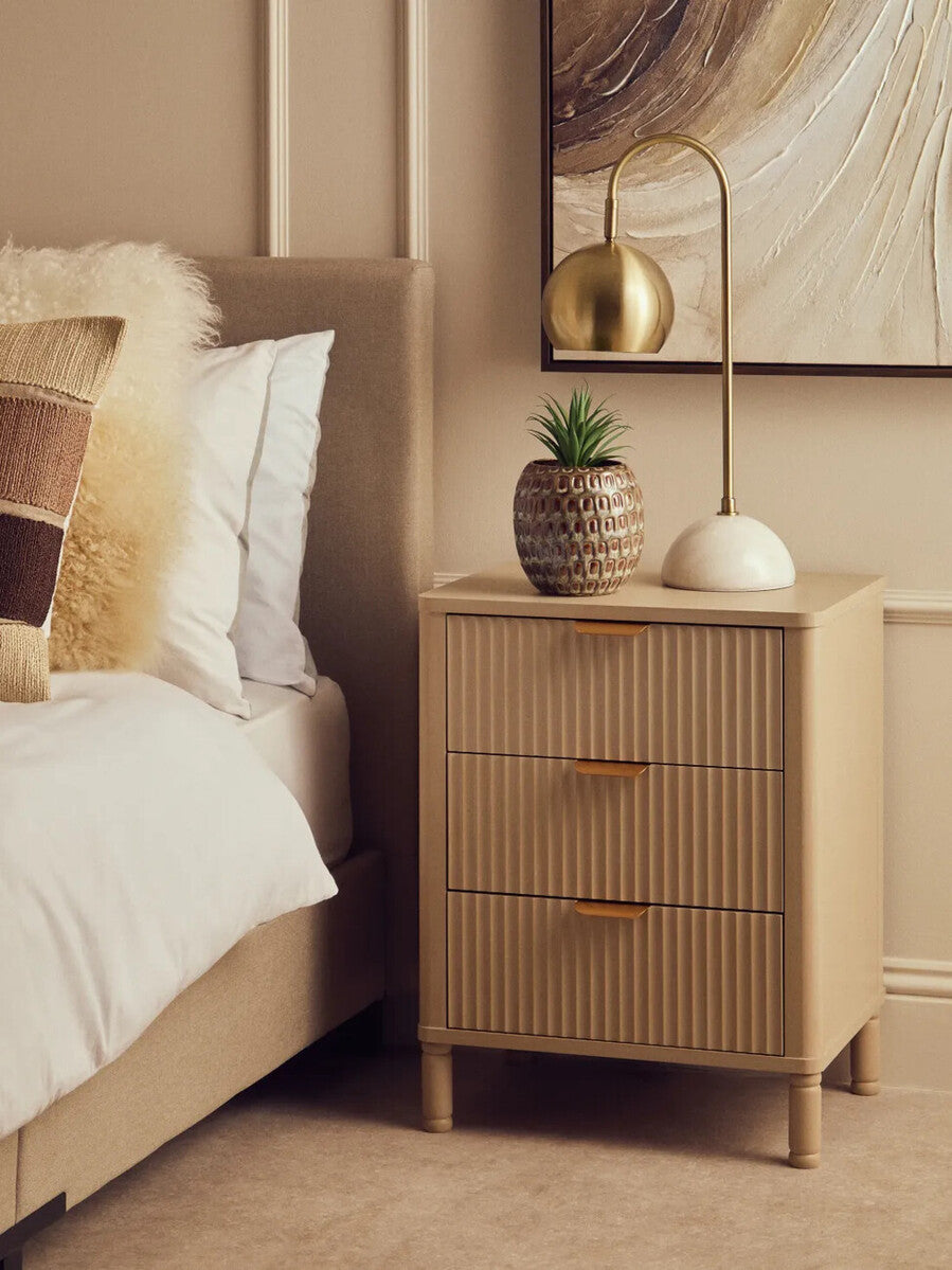 Orsina Newton Globe Desk Lamp – Gold Metal Shade & White Marble Base