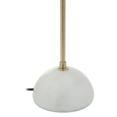 Orsina Newton Globe Desk Lamp – Gold Metal Shade & White Marble Base