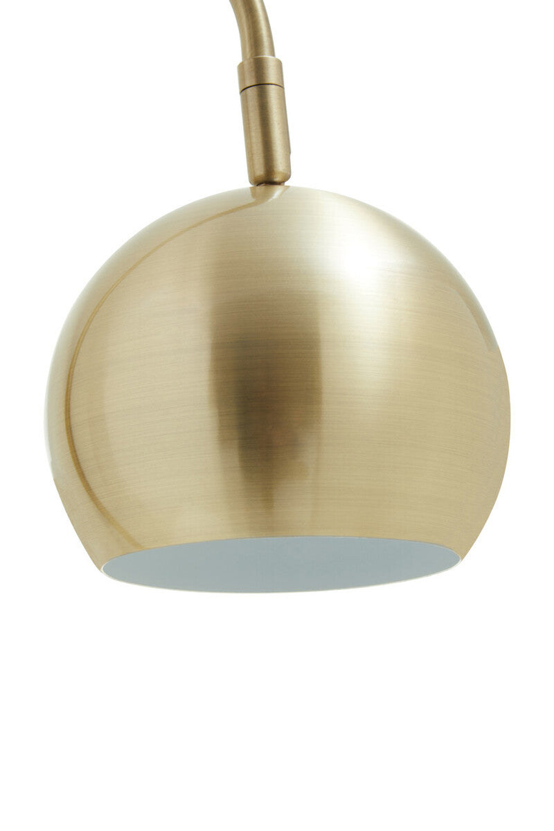 Orsina Newton Globe Desk Lamp – Gold Metal Shade & White Marble Base