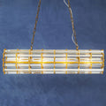 Orsina Karli Brass 8-Bulb Pendant Light – Crystal Prism Chandelier