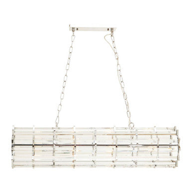 Orsina Karli Chrome 8-Bulb Crystal Pendant Light | Modern Chandelier