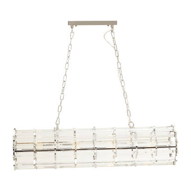 Orsina Karli Chrome 8-Bulb Crystal Pendant Light | Modern Chandelier