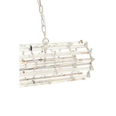 Orsina Karli Chrome 8-Bulb Crystal Pendant Light | Modern Chandelier