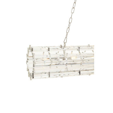 Orsina Karli Chrome 8-Bulb Crystal Pendant Light | Modern Chandelier