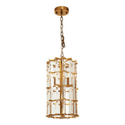 Orsina Karli Brass Vertical Light – Small Crystal Accent Chandelier