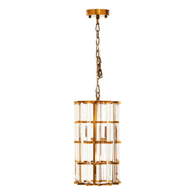 Orsina Karli Brass Vertical Light – Small Crystal Accent Chandelier