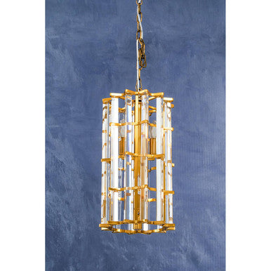 Orsina Karli Brass Vertical Light – Small Crystal Accent Chandelier