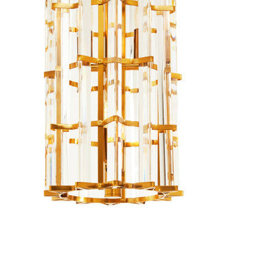 Orsina Karli Brass Vertical Light – Small Crystal Accent Chandelier