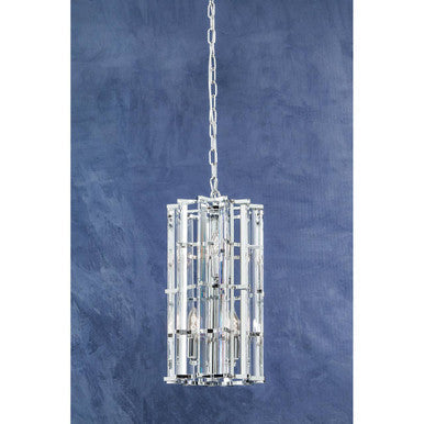 Orsina Karli Chrome Crystal Chandelier – Small Vertical Pendant Light