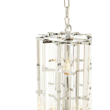 Orsina Karli Chrome Crystal Chandelier – Small Vertical Pendant Light