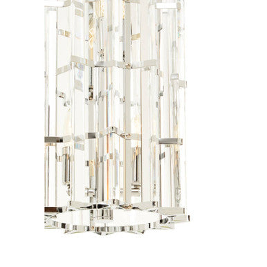 Orsina Karli Chrome Crystal Chandelier – Small Vertical Pendant Light